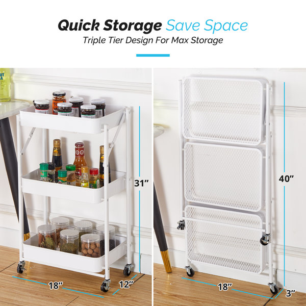 RUYE Foldable Storage Cart Wayfair